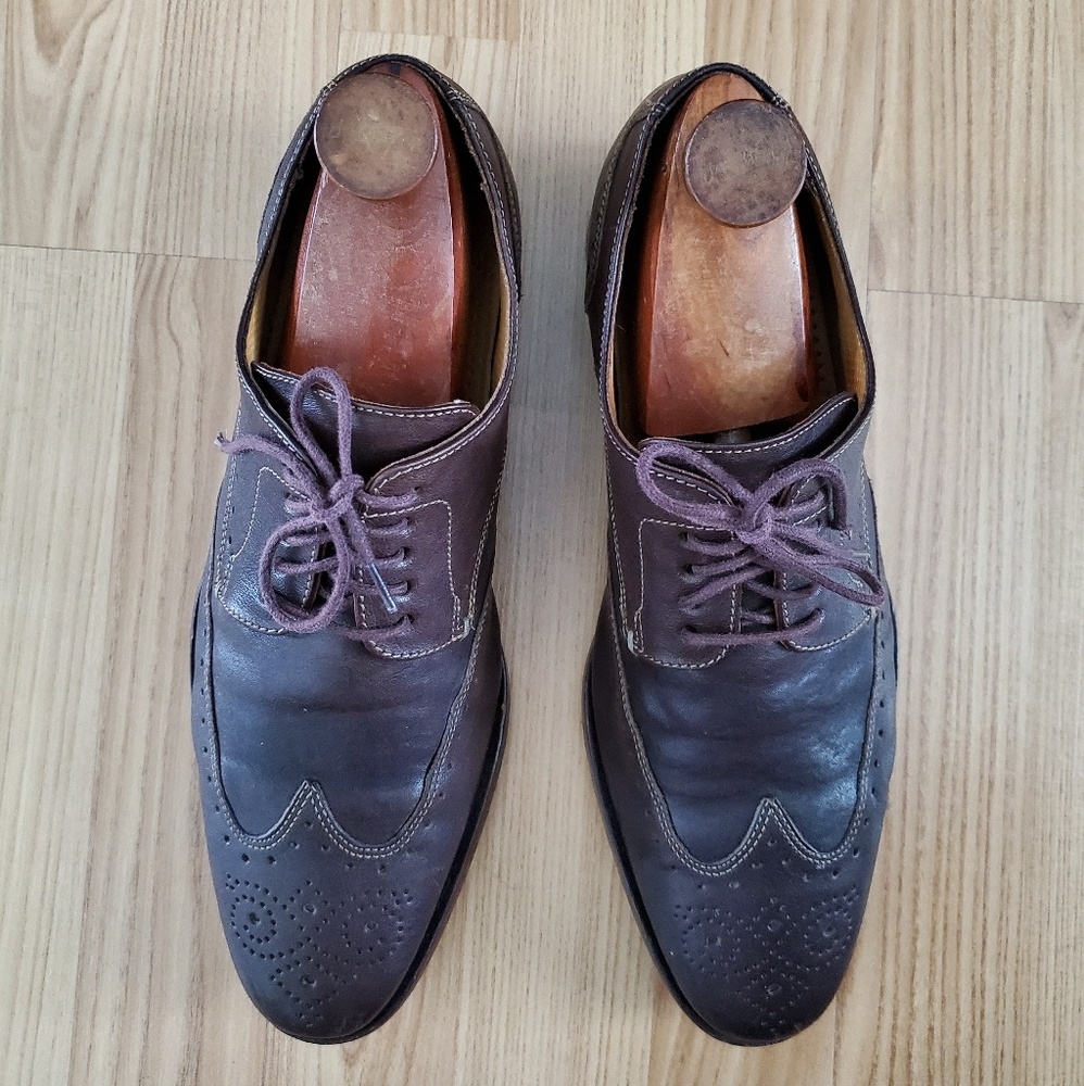 Cole Haan Brown Oxford Wingtip Leather Shoes US 9M